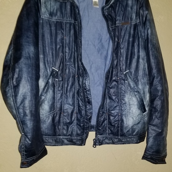 Diesel LEATHER JACKET mens coat size M - Picture 2 of 7